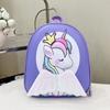 Backpack Kids Eva Material With Unicorn Cartoon Print High Capacity For Daily