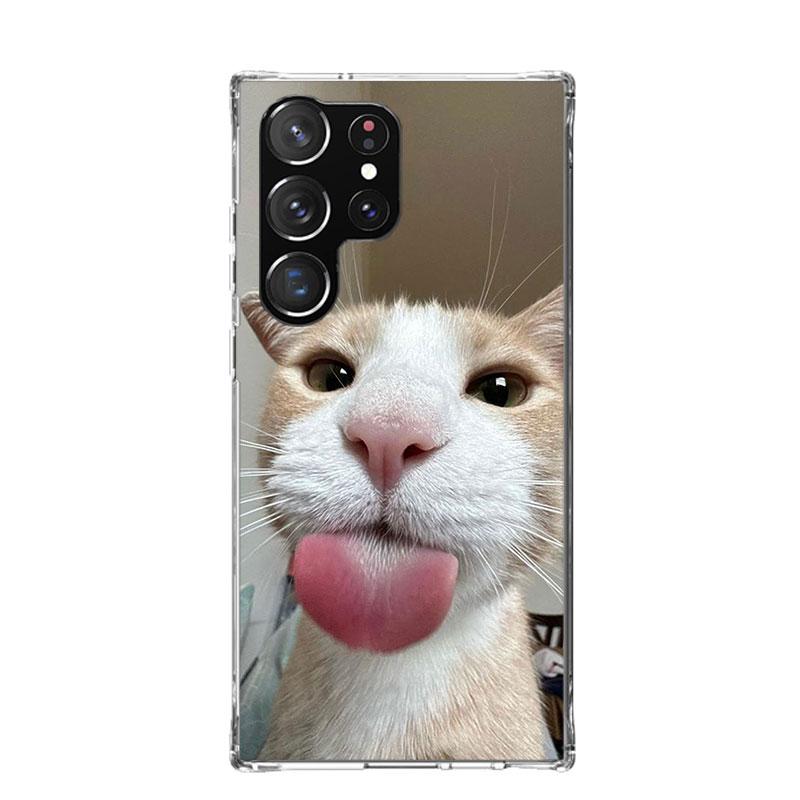 Смешные мемы с котиками Чехол для телефона Samsung Galaxy S26 S25 Edge S24 S23 FE S22 Ultra S21 Plus S20 + Fundas Cover Coque Galaxy S25