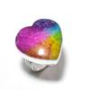 Natural Rainbow Solar Quartz Gemstone 925 Sterling Silver Ring Size 9 Y4K57