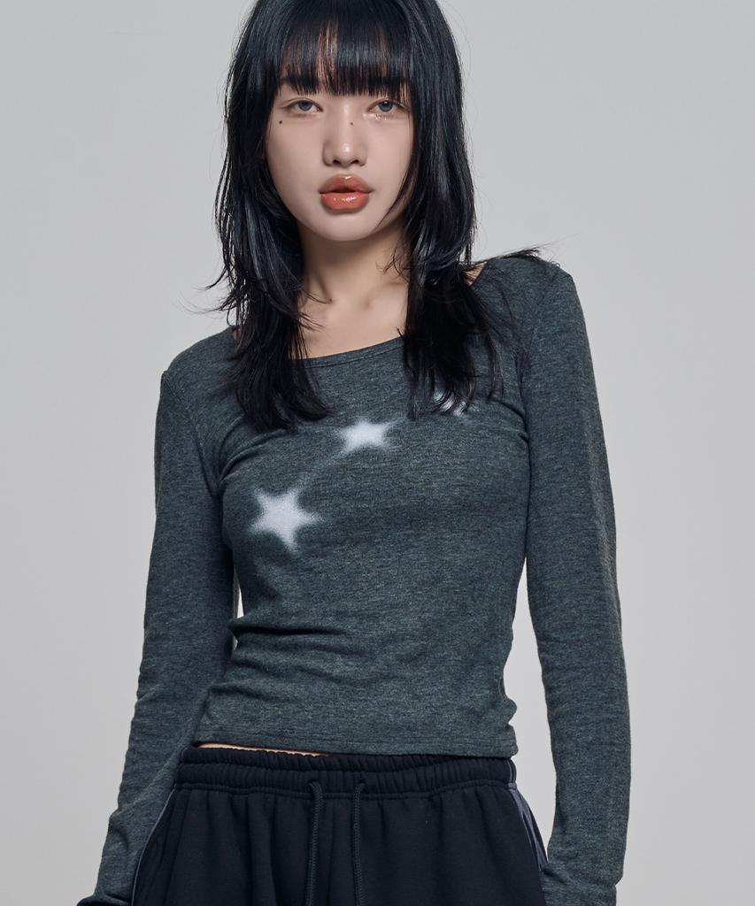CHICKS Лонгслив Starlight Угольный