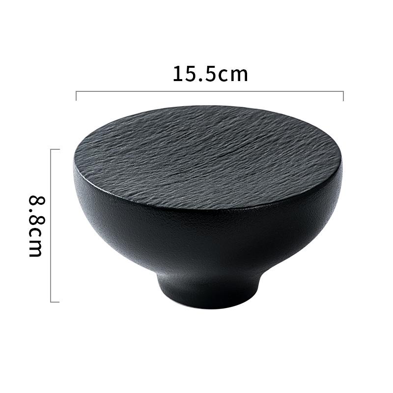 Керамическая черно-белая тарелка с высоким основанием, узорчатая под камень, тарелка для закусок, десертная тарелка, суши-тарелки, креативная посуда для ресторана