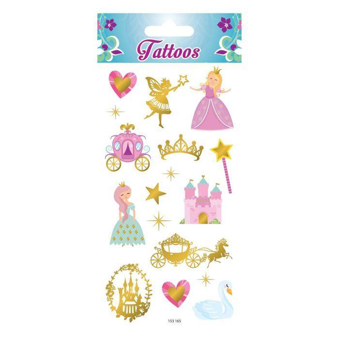 Temporary Tattoos - Princesses - Gold