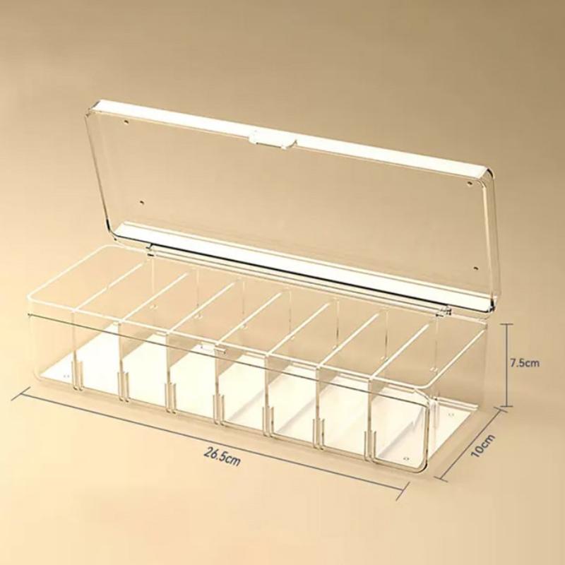 Чехол для коллекционных карточек, акриловая коробка для хранения карт, прочная защитная коробка для хобби с 7 съемными разделителями для коллекционных карточек