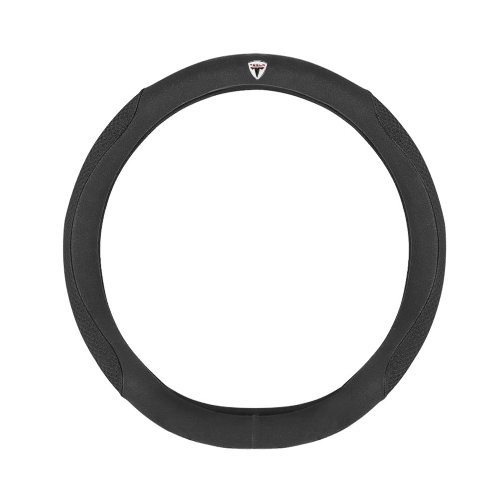CRCUD1 Universal Car Carbon Fiber Steering Wheel Cover Leather PU Anti Slip For Tesla Model 3 Model Y Model S Model X Cybertruck Coil