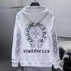 8310 CHROME HEARTS 2025 New Spring and Autumn Plus-size Thin Style Classic Style Logo Zipper Hooded Sweatshirt for Couples