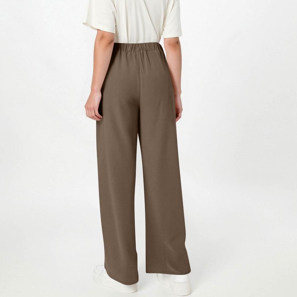 Рабочие брюки женские деловые повседневные с высокой посадкой и широкими штанинами, нарядные рабочие наряды