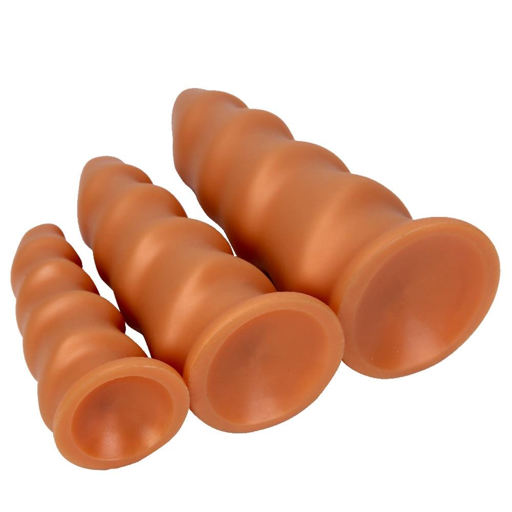 Силиконовая анальная пробка, мастурбатор для мужчин, большой фаллоимитатор, мягкий анальный расширитель, секс-игрушки, фиастинг, реалистичный пенис, раб, БДСМ