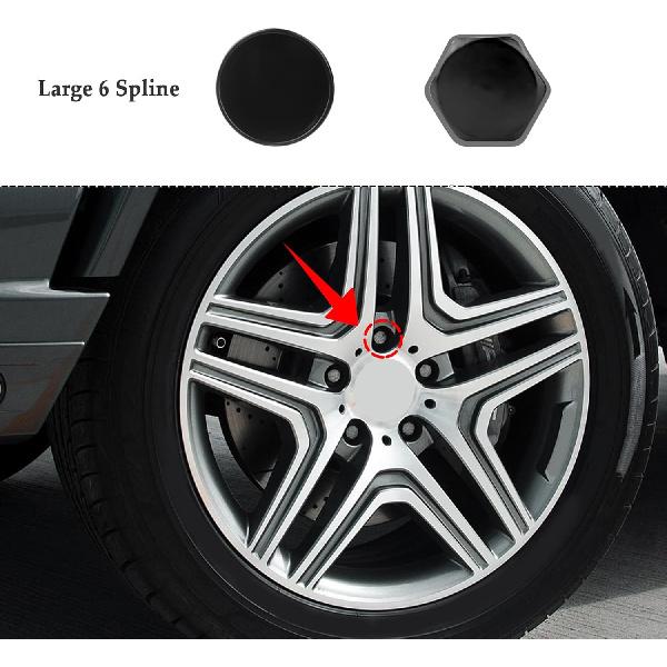 Large 6 Spline Lug Nut Socket,Wheel Lock Key Replacement For Aftermarket 6 Spline Lug Nut,Wheel Lock Removal Tool For 21 Mm(13/16 Inch)&22 Mm(7/8