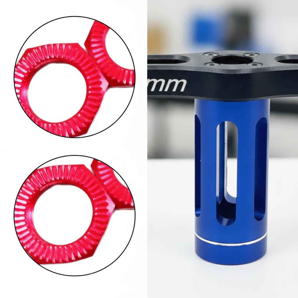 Set of Wheel Nut 17mm RC Car Driver Tool Anodized Sandblasted Finish Red Replacement Accessories 1:7