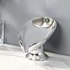 Leaf Shape Self Draining Soap Holder Ceramic Bathroom Storage Holder Elegant Soap Rack  Washbasin