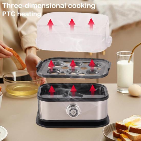 Electric Egg Cooker Omelet Maker with Auto Shut-Off Large Capacity One-Click Start Easy To Clean Egg Boiler Machine