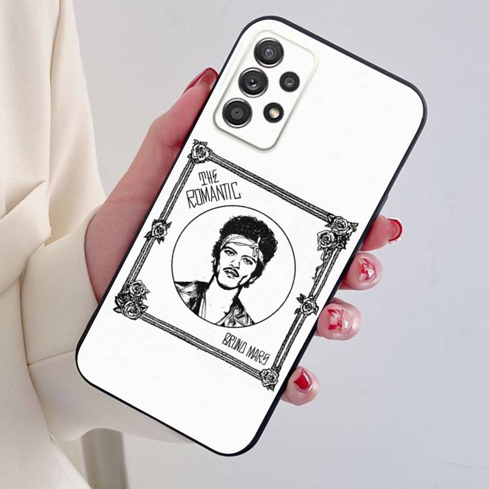 Романтичный чехол для телефона B-Bruno M-Mars для Samsung S24,21,22,23,30,Ultra,20,Plus,Note,10,9, Черный мягкий силиконовый чехол