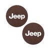 APK6  Leather Coaster Anti-noise Water Cup Pad Cushion Accessories For Jeep Grand Cherokee Wrangler Gladiator Compass Renegade Patriot