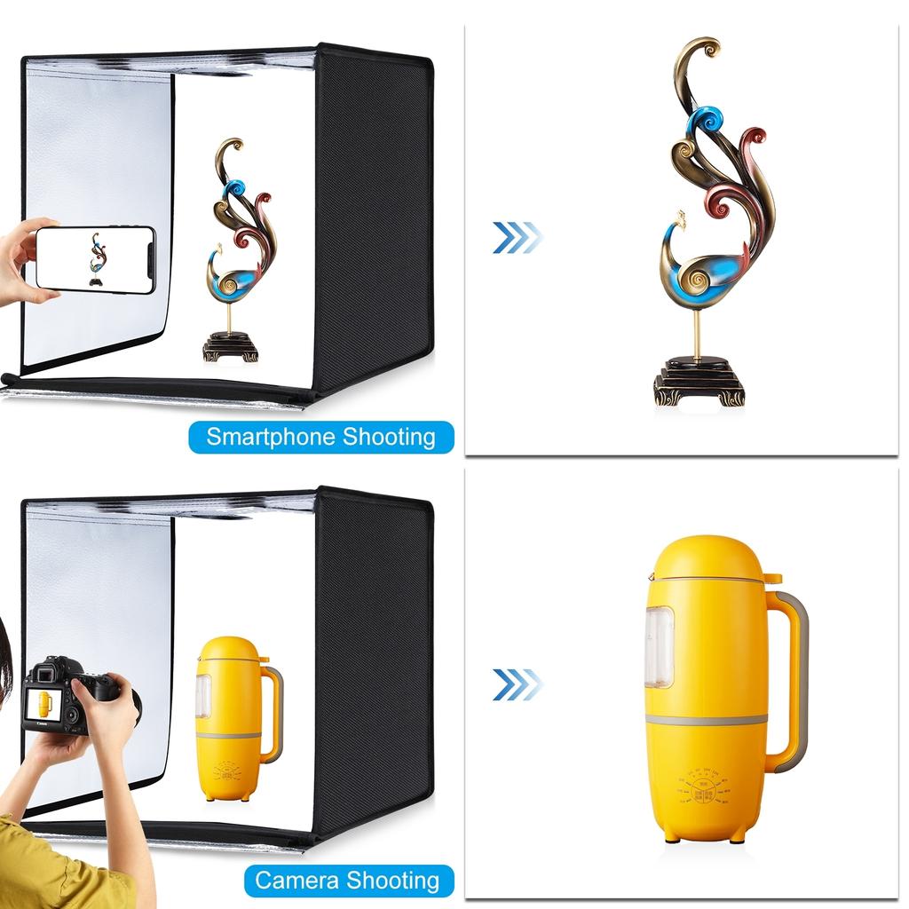 PULUZ PU5060 60*60*60 см складной светодиодный светильник, палатка, настольный световой короб для фотостудии, 60 Вт, софтбокс, 120 шт.