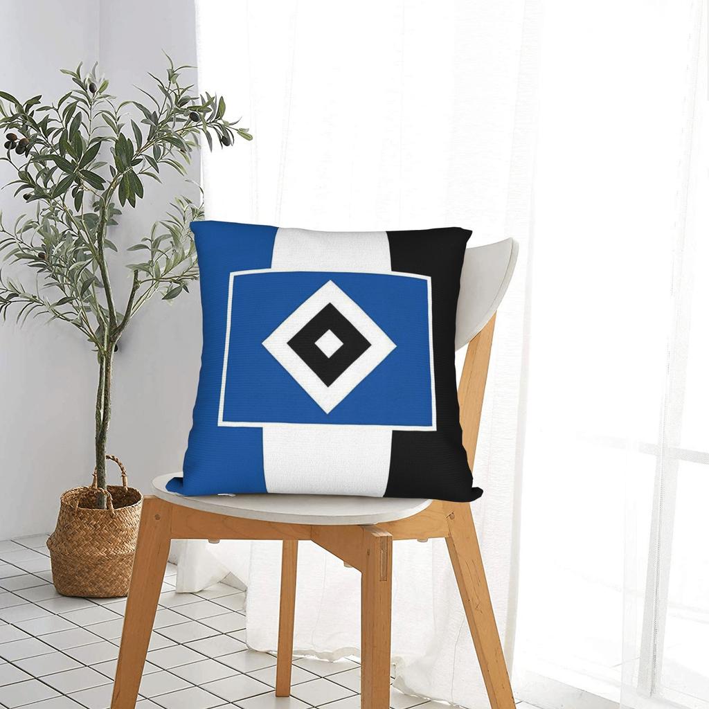 HSV Немецкий Футбольный Клуб Квадратная Наволочка Гамбургеры SV Бундеслига Чехол для Подушки Молния Декоративная Наволочка для Дивана 45x45см