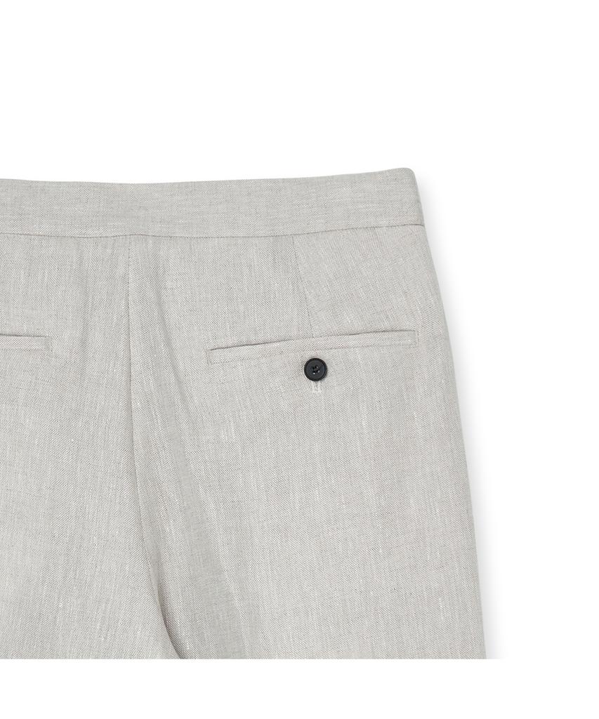 IOLO Relax Linen Double-Pleat Pants_Oatmeal