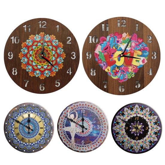 1 комплект 5D алмазная живопись специальной формы, набор часов, сделай сам, искусственная алмазная вышивка, вышивка крестиком, настенные часы, искусственный алмаз, художественные ремесленные проекты для детей