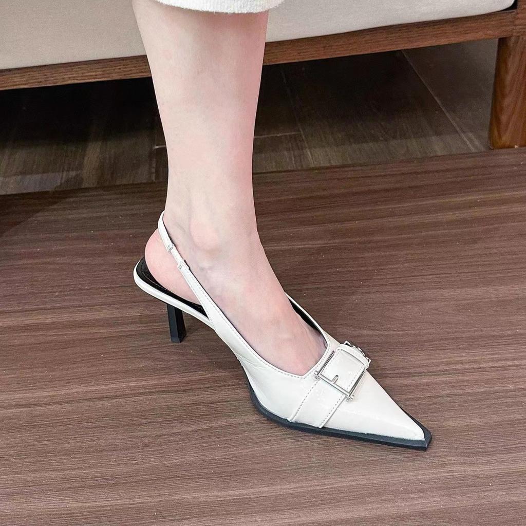 Fashion New Women's Shoes Pumps Sandals Spring Fashion Pointed Toe Slingbacks Female Footwear Summer Ladies Shallow Shoes High Heels