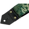 Spice Note Dragons & Flowers Jacquard Guitar Strap, Made In Japan, Green, ES-PJ50DFGRN (Total Length: 820mm-1450mm)