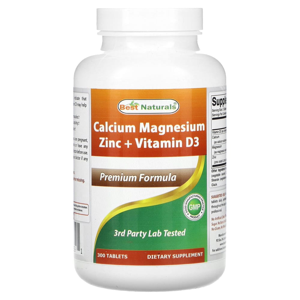 Calcium Magnesium Zinc + Vitamin D3 300 Tablets