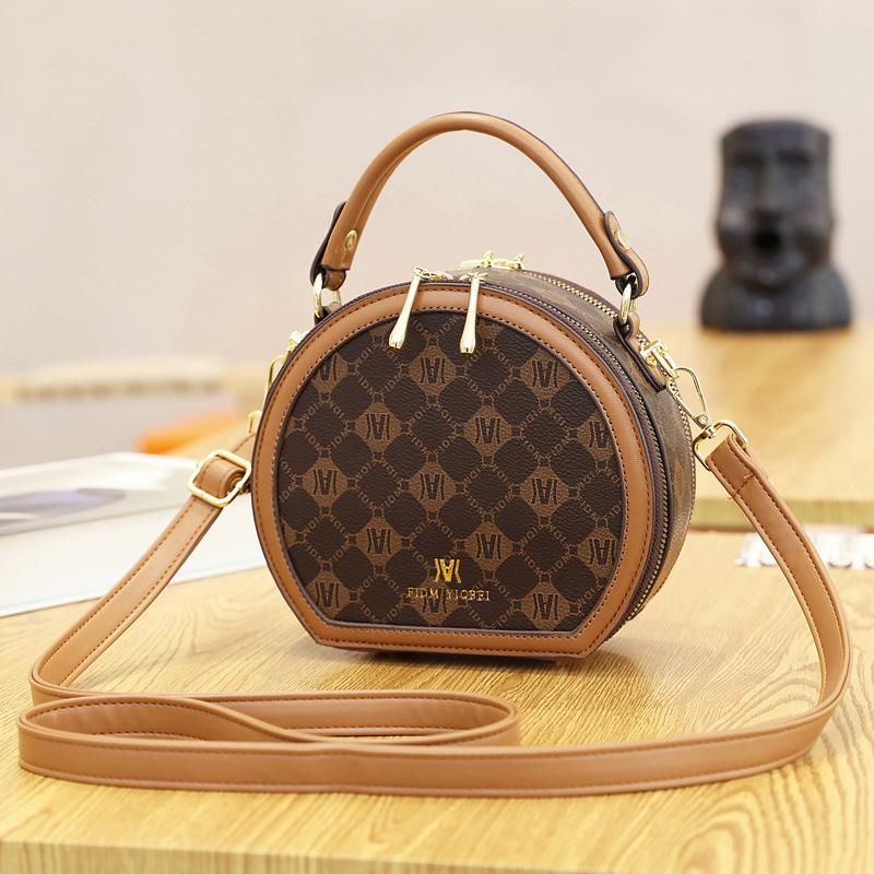 Летние популярные маленькие круглые сумки для девочек, новые повседневные женские сумки, модные женские сумки через плечо, круглые кошельки, сумки через плечо