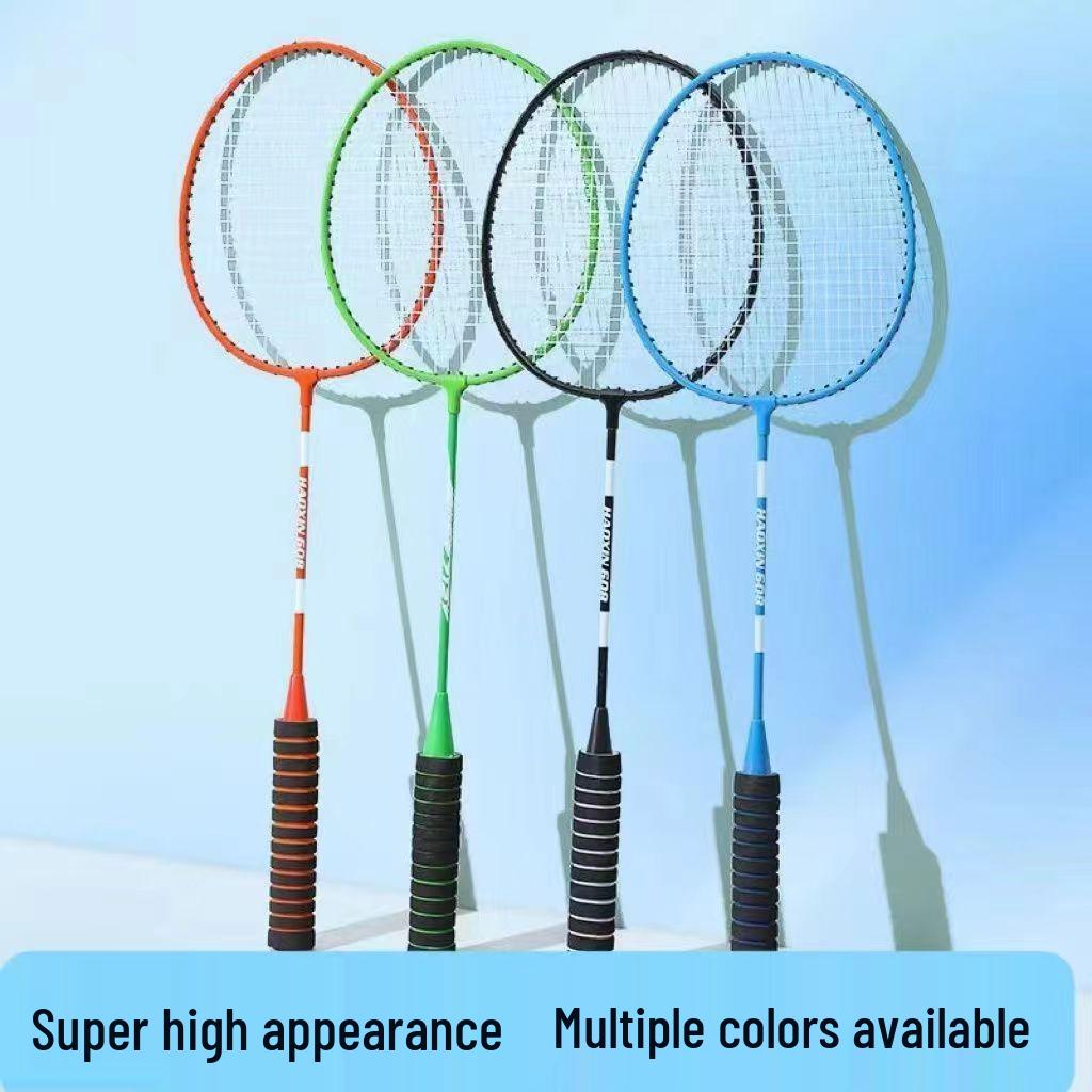 High Elasticity Adult Badminton Racket Set - Lightweight Beginner's Racket with Ball Bag for Mixed Play