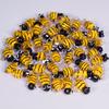 5pcs Yellow Cute Bee Charm Beads For Jewelry Making Supplies Glass Materials Animal Spacer/Loose Bead DIY Bracelets Accessories