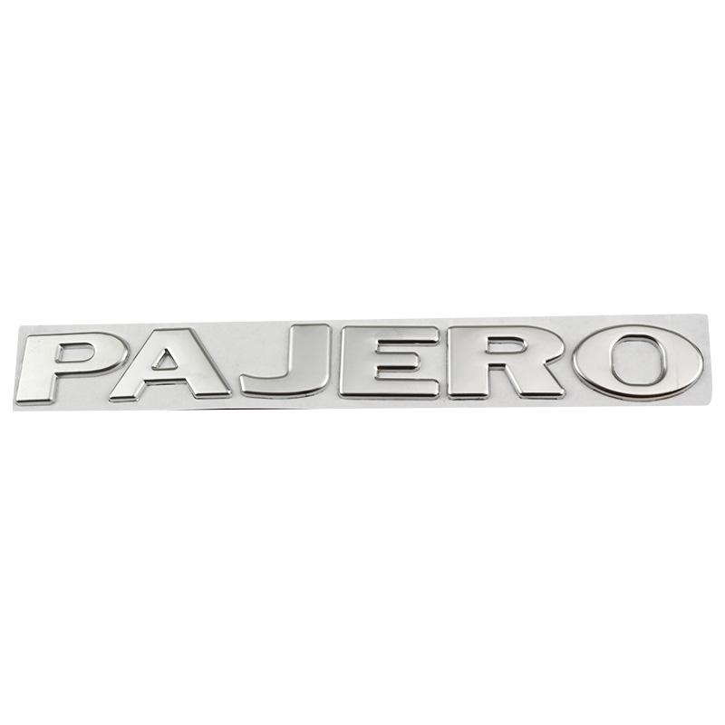 Car Metal Rear Trunk Side Door Letters Words Logo Badge Emblem Decals Sticker For Mitsubishi PAJERO Styling Auto Accessories PO2
