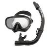 CAPTAIN STAG Snorkeling Snorkel Mask Snorkel for Adults 2 Piece Set Made of Silicone Black UX-4502