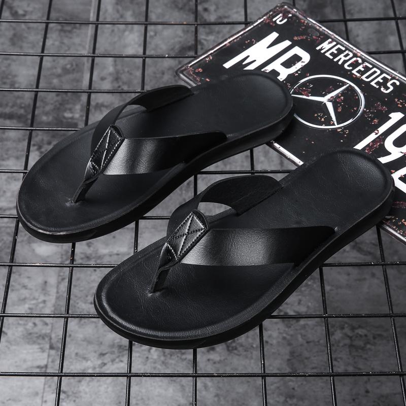 Fashion Simple Casual Flip Flops for Men Comfy Beach Sandals Summer Non-Slip Flats Indoor Outdoor Male Slippers Quick Dry Men's Slides
