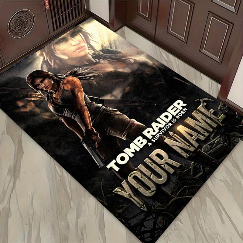 Name Custom Tomb Raider Carpet Rug for Living Room Bedroom Home Sofa Decoration,Kids play Non-slip Floor Mat