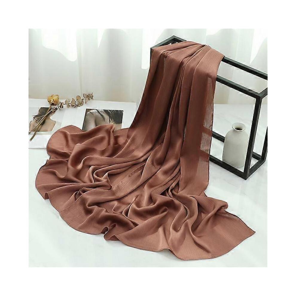 (180x70CM,TH35-25)Luxury Solid Hijab Scarf Women Turban Muslim Headband Design Chiffon Crinkle Bandana Wrap Shawl Fashion Muffler Foulard 2023 New