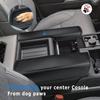 Чехол на центральную консоль INTGET для Toyota Tundra 2022, 2023, 2024, аксессуары, кожаный чехол на средний подлокотник, защита крышки автомобильной консоли для Toyota, 2023, 2024
