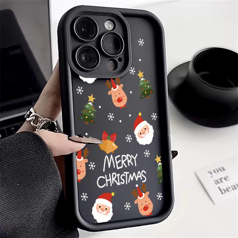 Чехол для телефона на Рождество с Санта-Клаусом, Оленем, Снеговиком для Samsung Galaxy S25 S24 S23 S22 Ultra Plus FE A26 A33 A25 A16 A56 A06 A24