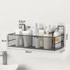 Wall-Mounted Storage Basket Iron Art Bathroom Organizer Durable Shampoo Rack