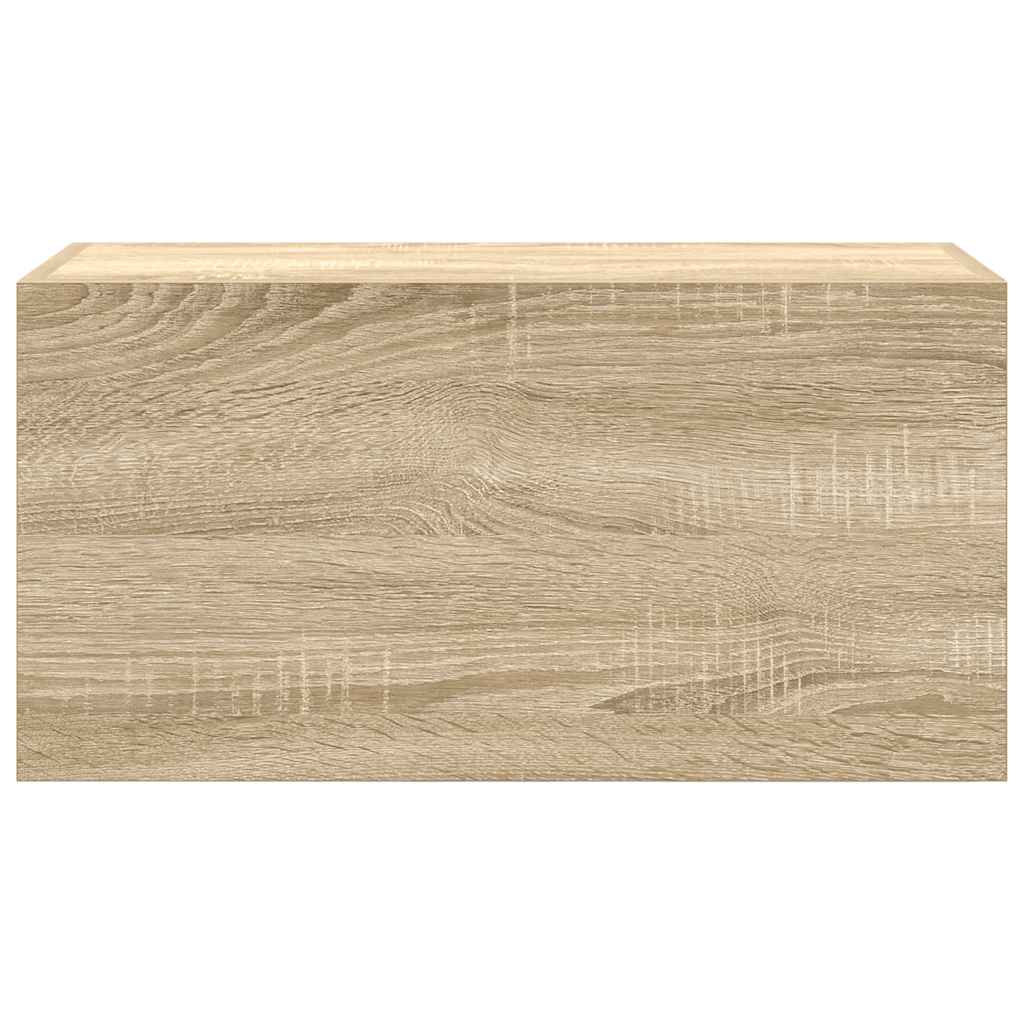 Bathroom Wall Cabinet Sonoma Oak Finish 60 x 25 x 30 cm Particleboard