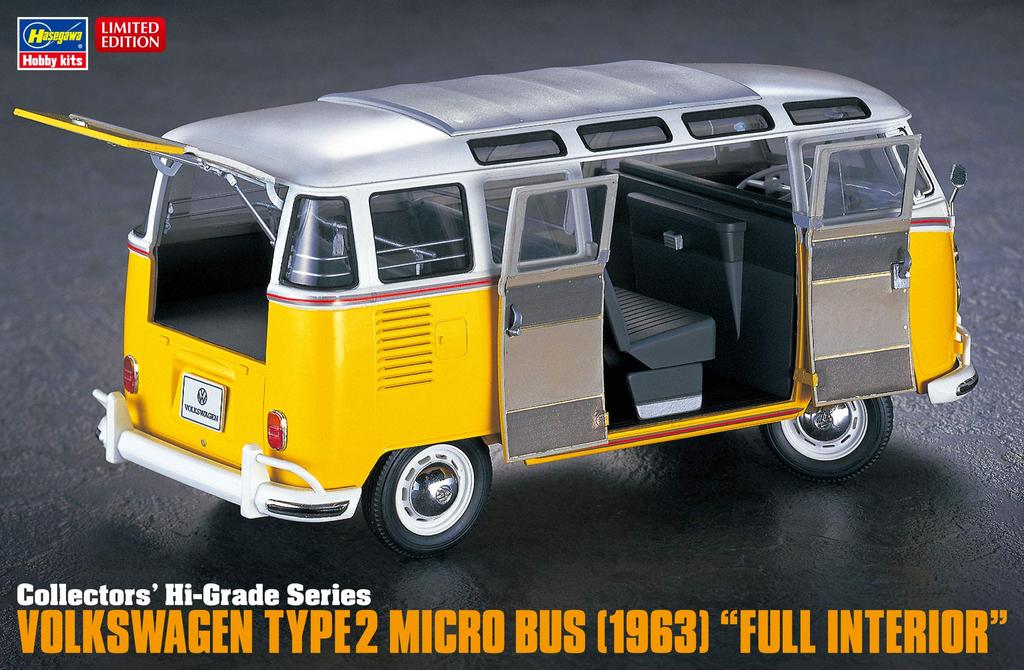 Hasegawa Volkswagen Type 2 Microbus Full Interior Plastic Model CH48 1/24 (1963)