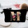 Cosmetic Bag 3D Digital Printing Letter Flower Pattern Female Multipurpose Delicate Pencil