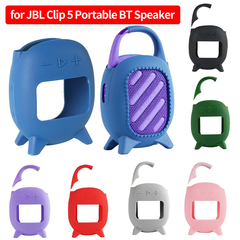 Silicone Cover Case for JBL Clip 5 Portable BT Speaker Shockproof Protective Carrying Case Dustproof Protective Travel Case