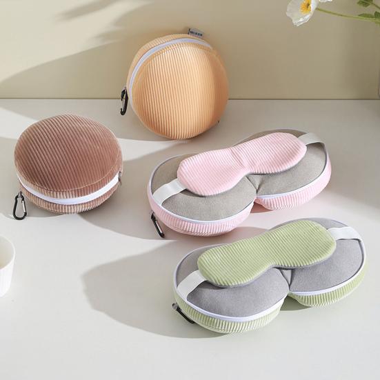 Дорожная подушка для шеи с маской для глаз 2-в-1 Портативная подушка для поддержки шеи На молнии Складная подушка