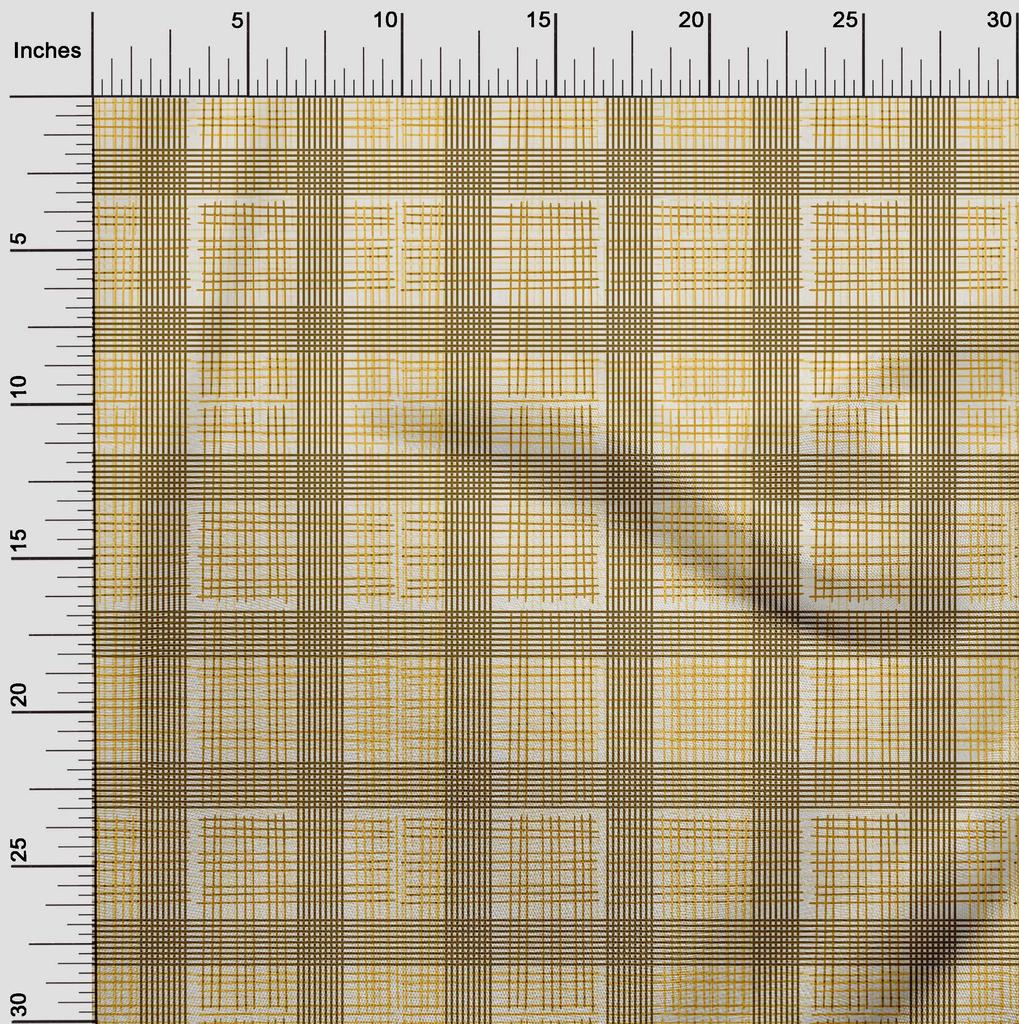 oneOone Ткань Cotton Flex Dark Mustard, швейный материал, ткань с принтом, по ярдам, 40 дюймов