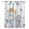 Cartoon Cute Unicorn Windows Curtains for Living Room Child Bedroom Window Treatment Blinds Kitchen Curtains