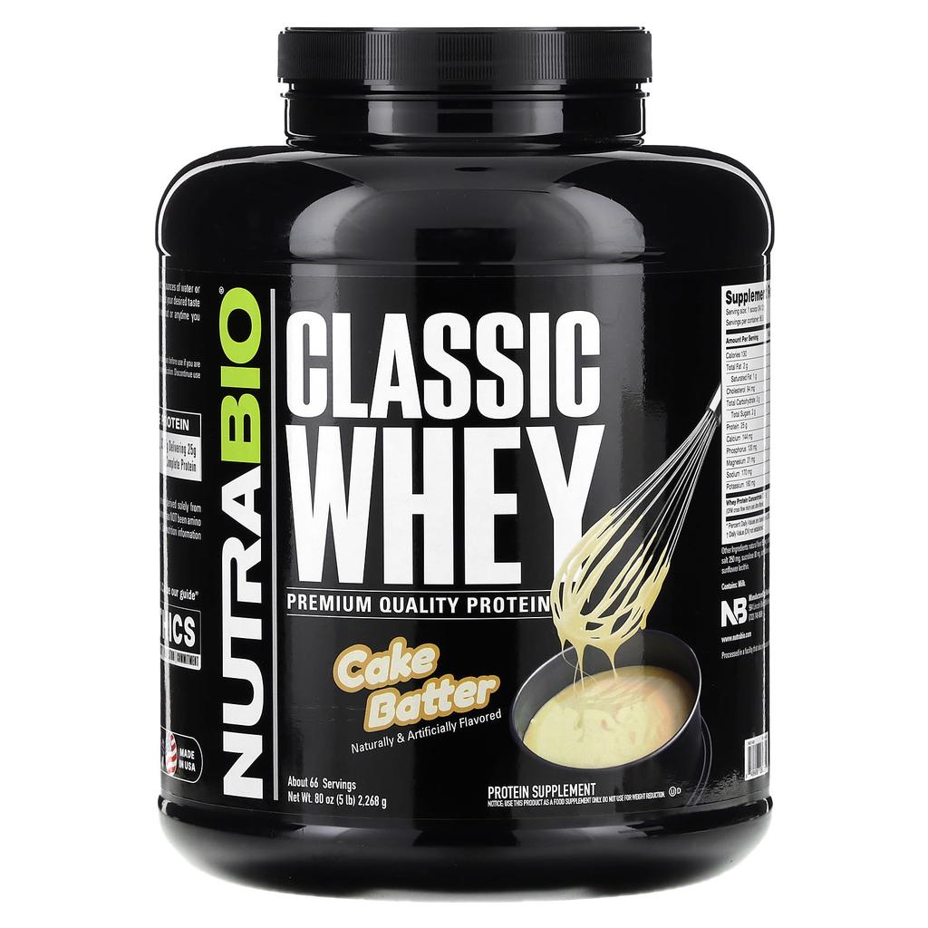 Classic Whey Protein, Cake Batter, 2,268G (5Lbs)