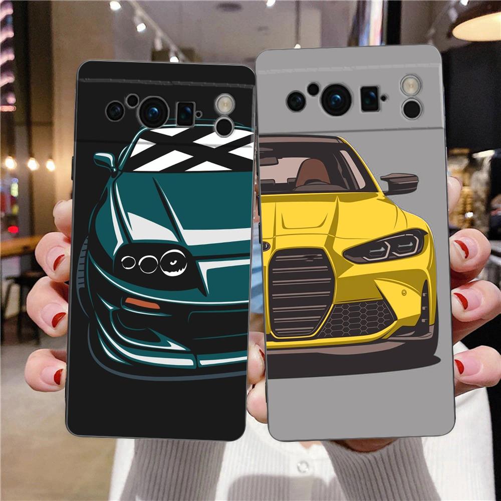 Чехол для телефона JDM Type R Civic Sport для Google Pixel 8 7 6 Pro 8A 6A 7A 5G, мягкий силиконовый, ударопрочный TPU, черная крышка, Fundas