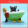 Black Cat Taking A Bath In The Bathtub Resin Ornament For Photography And Gift Use