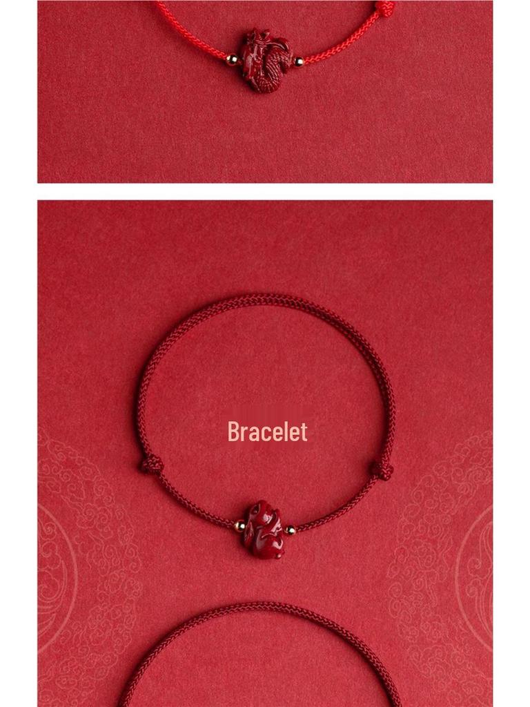 Браслет-браслет на лодыжку с красной нитью и знаком зодиака Киноварь, Год Змеи, Регулируемый, Подарок для мужчин и женщин