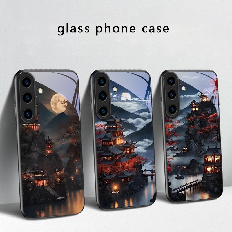 Свет Луны Фея Тропа Для Samsung Galaxy S20 S21 S22 S23 Plus S24 FE S25 Ultra S26 Edge S25+ S20+ S22+ Черный Стеклянный Чехол для Телефона