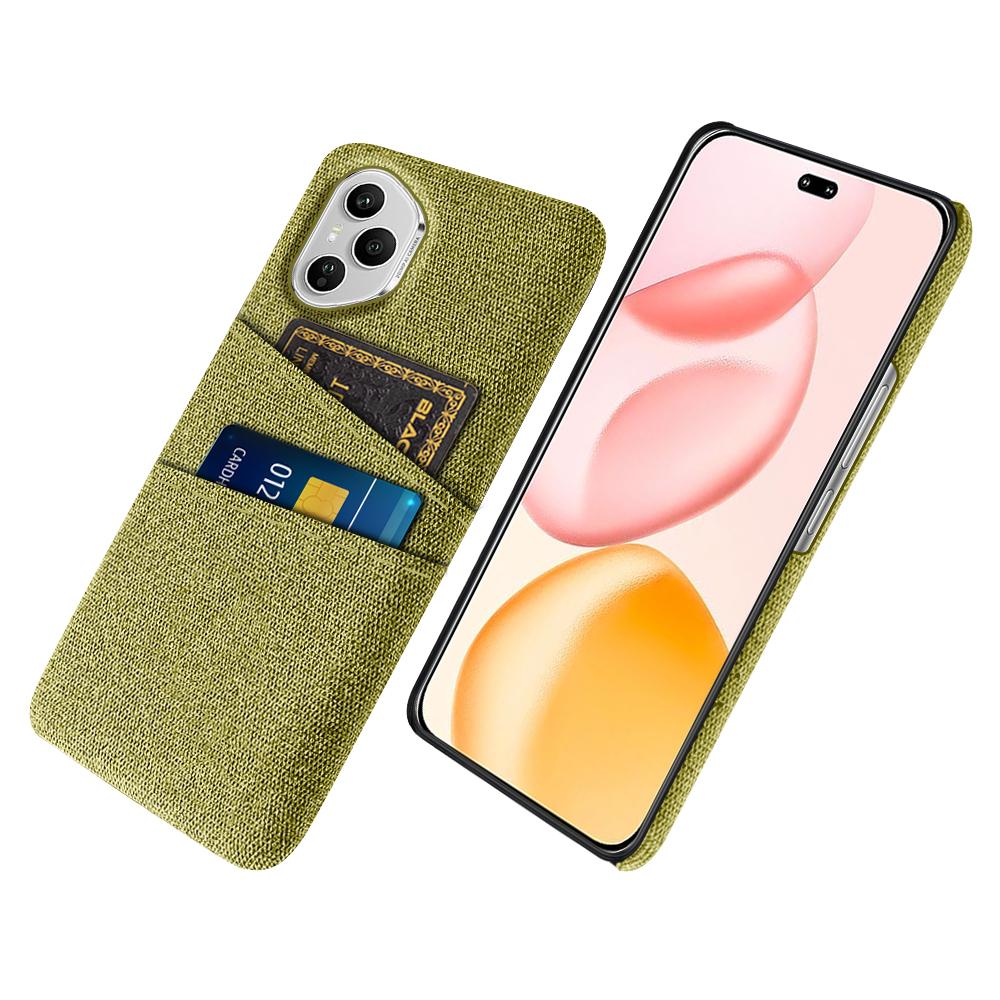 Для Honor 400 Pro 5G (Глобальный) Чехол Ткань+Твердый ПК Чехол для телефона с двойными слотами для карт