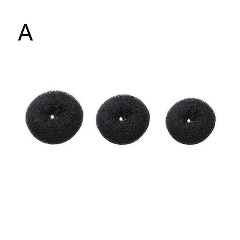 New Useful 3 Pcs Stylish Hair Band Doughnut Shape Ring Style Front Style Doughnut Tied Up To Do Hair Decoration Supplies