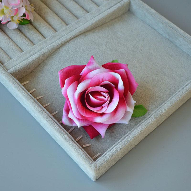 Винтажная красная роза заколка для волос сбоку для танцевальных выступлений